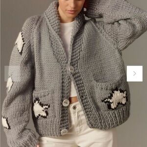 NWT Anthropologie GoGo Sweaters North Western Skies Cardigan Wool